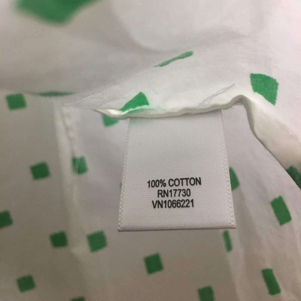 Isaac Mizrahi for Target | Women’s White with Green Squares Button Down Top - Picture 9 of 10